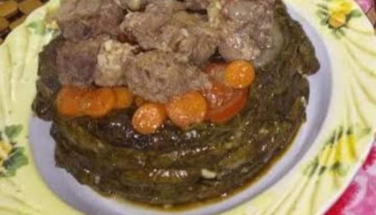 " وصفة شهية"  لورق العنب باللحم البتلو