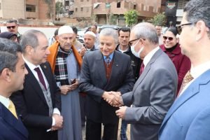 الهجان يضع حجر أساس إنشاء مجمع خدمي بميت نما شبرا الخيمة