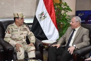 رئيس جامعة قناة السويس يستقبل المستشار العسكري لمحافظة الإسماعيلية  